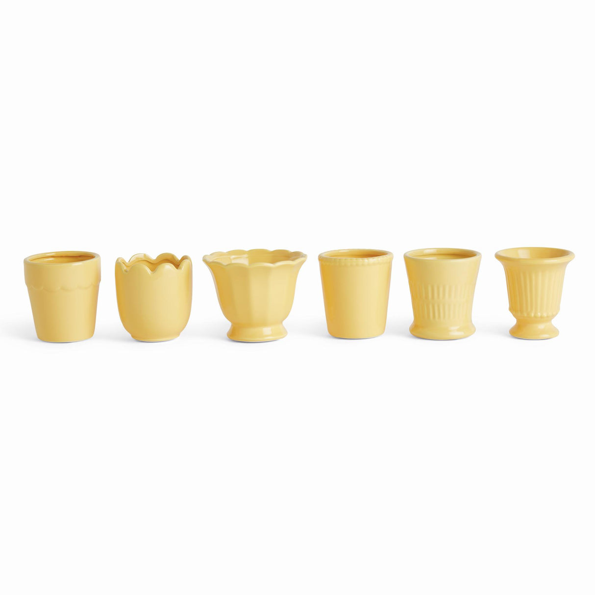 Napa Yellow MIRABELLE MINI CACHEPOTS, SET OF 6
