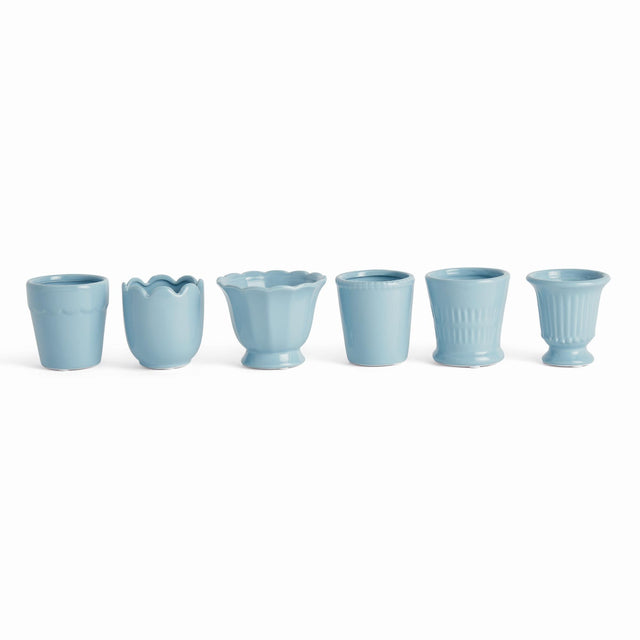 Napa Light Blue MIRABELLE MINI CACHEPOTS, SET OF 6