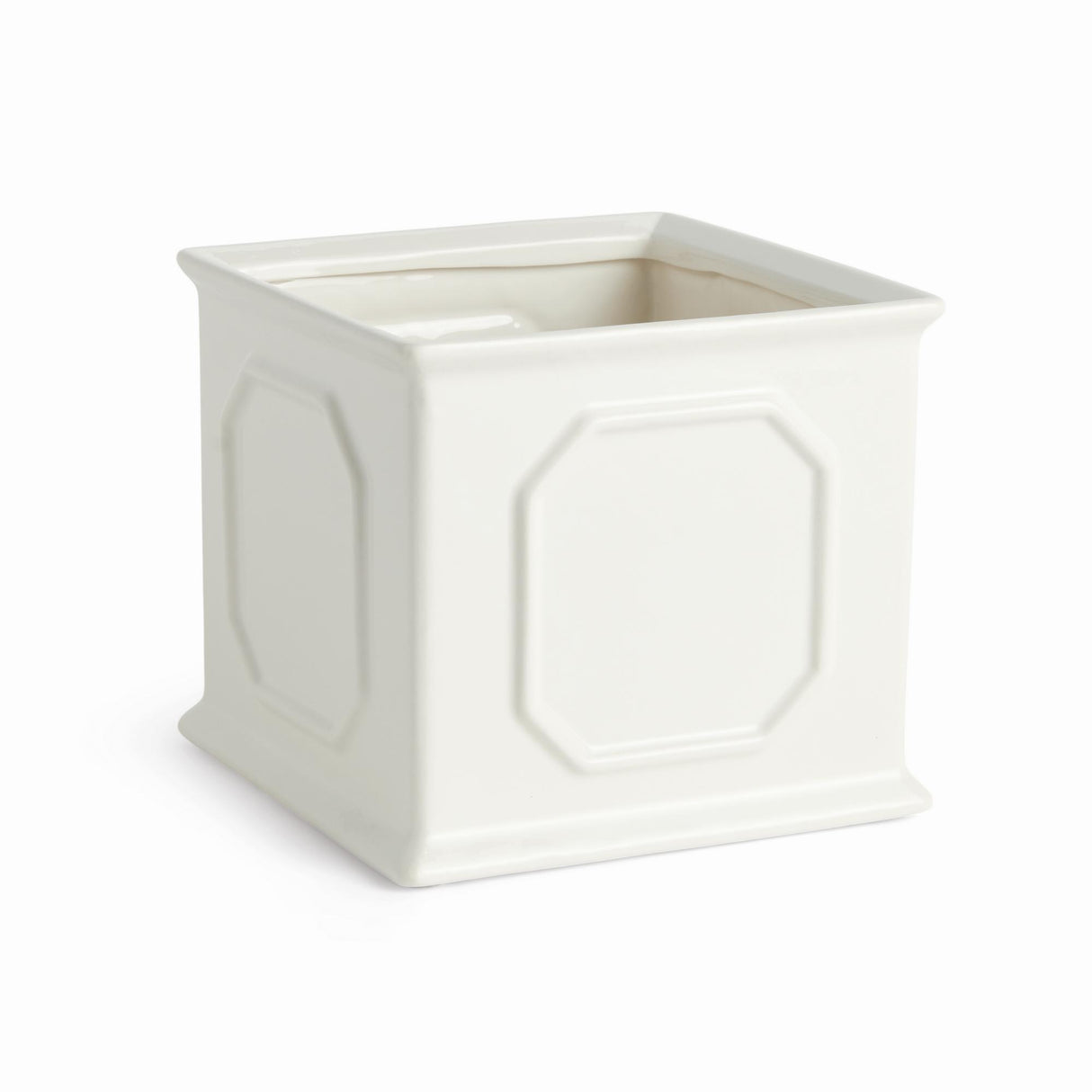 Napa White LETTIE SQUARE CACHEPOT LARGE