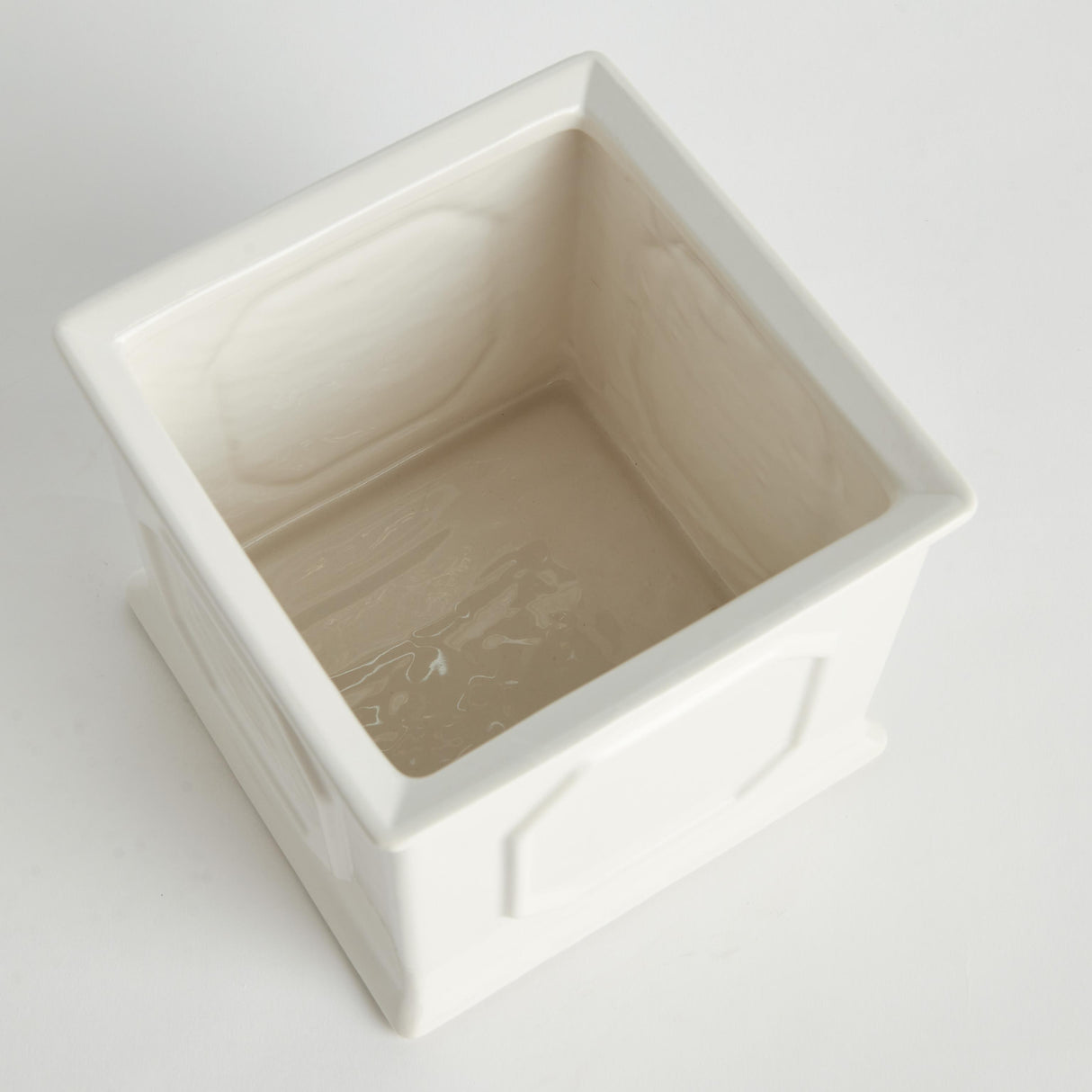 Napa White LETTIE SQUARE CACHEPOT LARGE