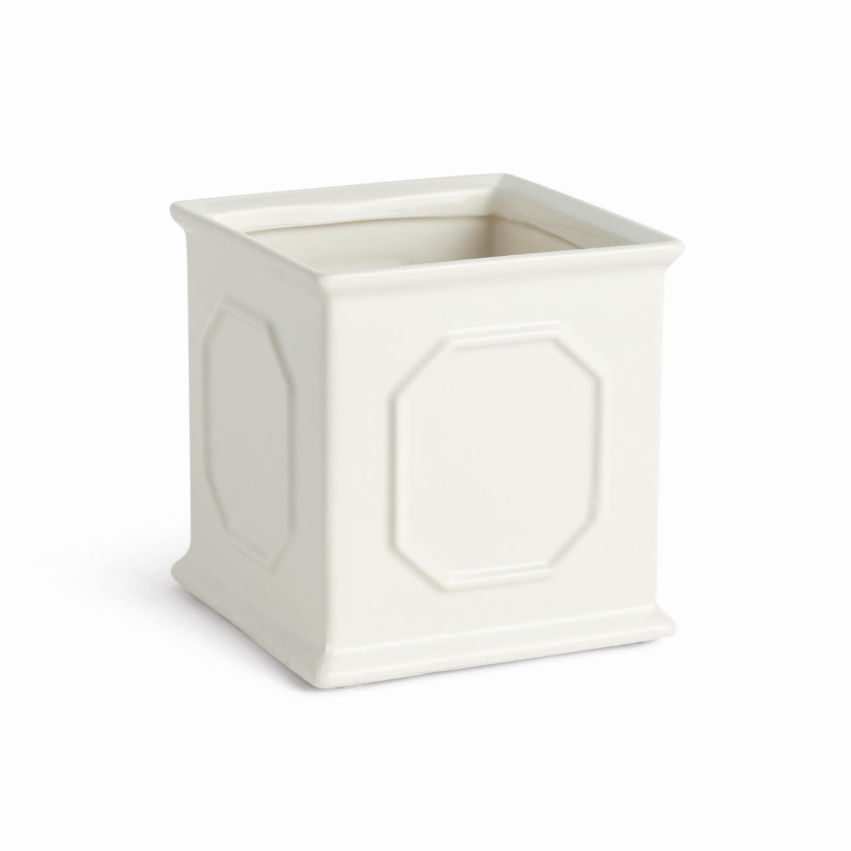 Napa White LETTIE SQUARE CACHEPOT SMALL