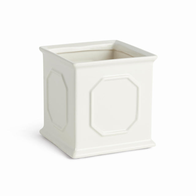 Napa White LETTIE SQUARE CACHEPOT SMALL