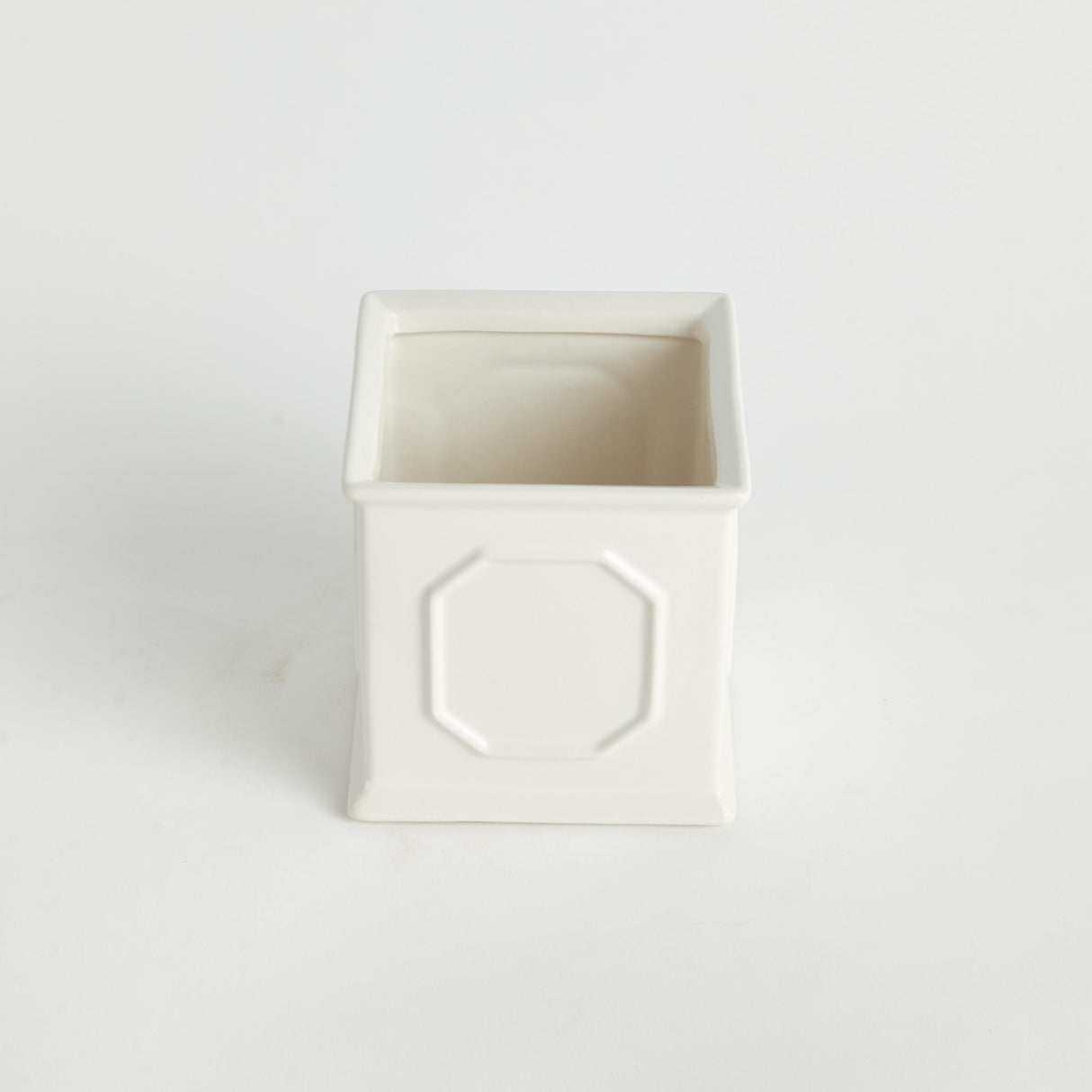 Napa White LETTIE SQUARE CACHEPOT SMALL