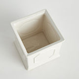 Napa White LETTIE SQUARE CACHEPOT SMALL