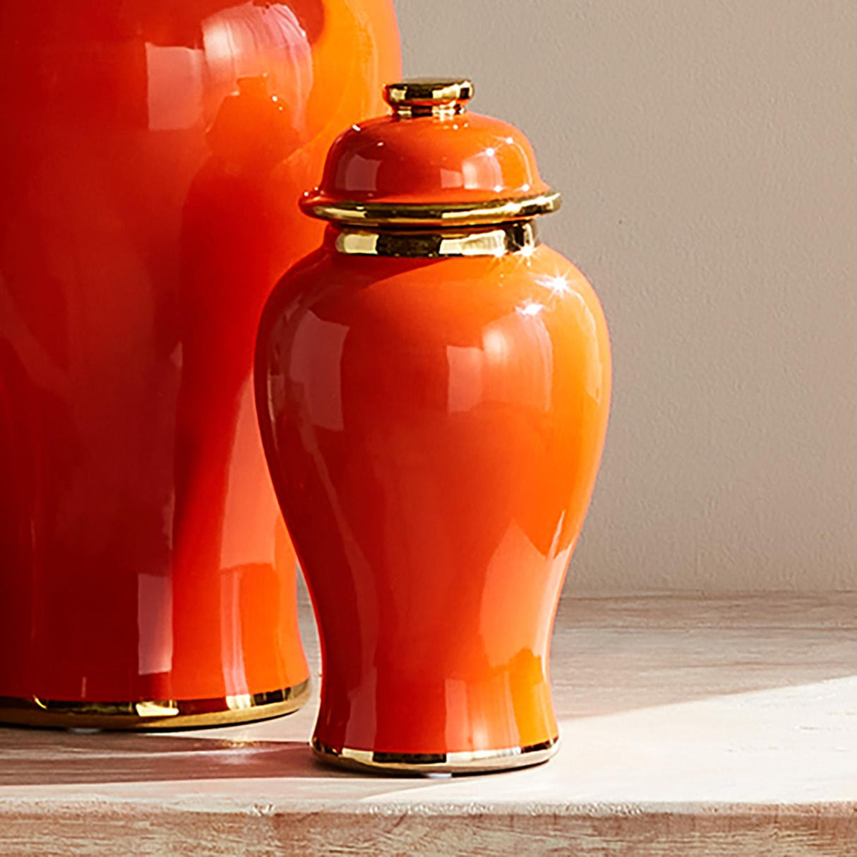 Napa Orange/Gold EVA LIDDED MINI GINGER JAR SMALL