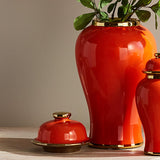 Napa Orange/Gold EVA LIDDED MINI GINGER JAR LARGE