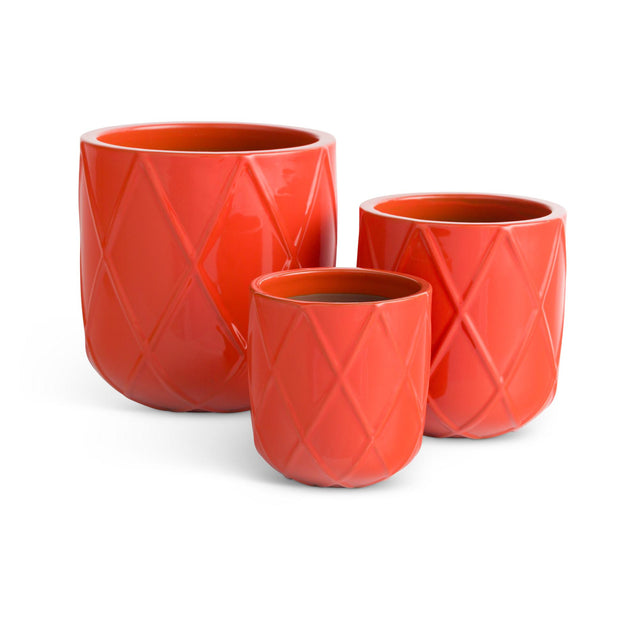 Napa Orange MAXWELL POTS, SET OF 3