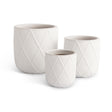 Napa White MAXWELL POTS, SET OF 3