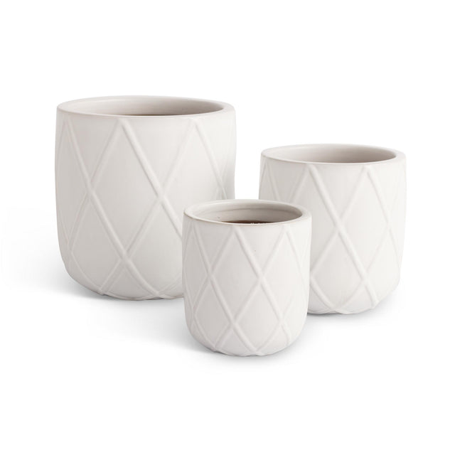 Napa White MAXWELL POTS, SET OF 3