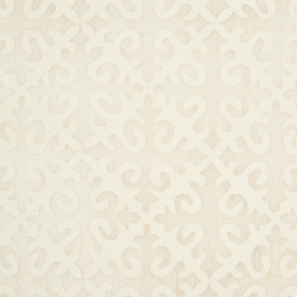 Schumacher Kyrgyzstan Wool Silk Oyster & Natural Fabric