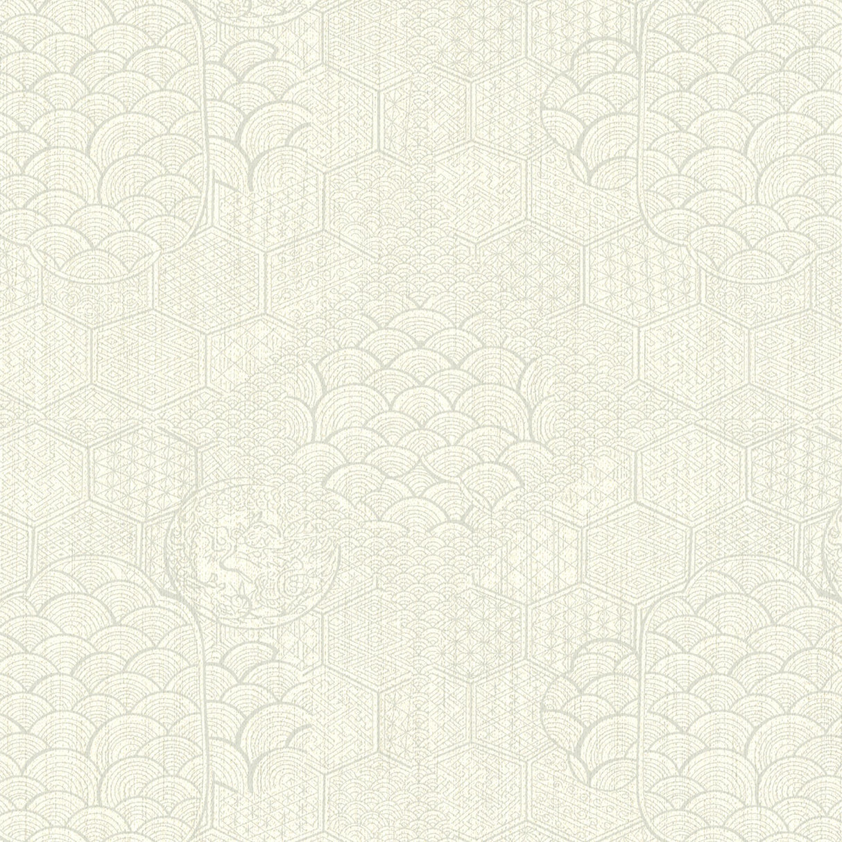 Thibaut Towada Fil Cream Wallpaper
