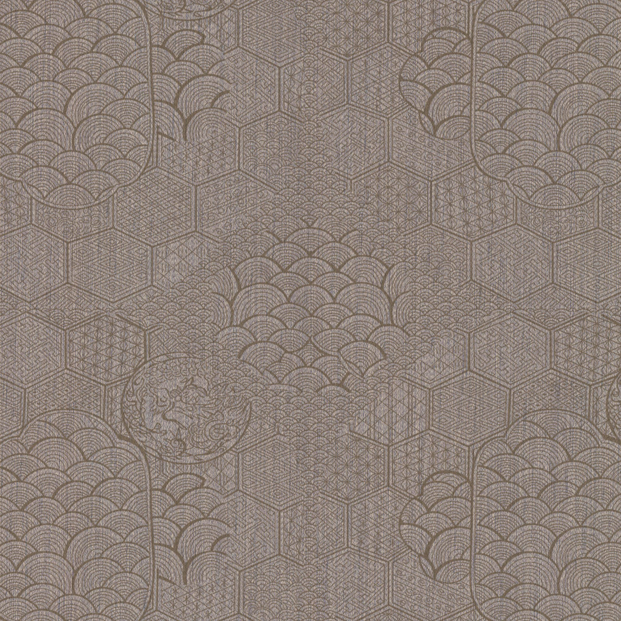 Thibaut Towada Fil Brown Wallpaper