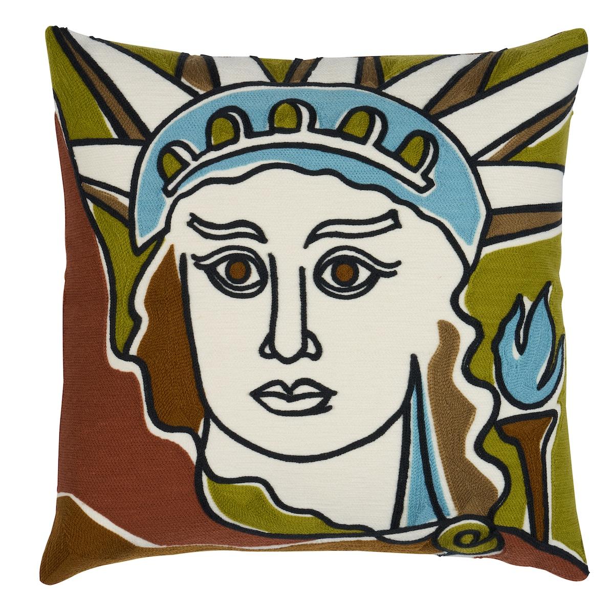 Schumacher Chartreuse 16" x 16" Libert Pillow