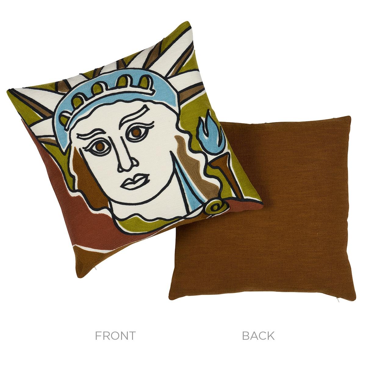 Schumacher Chartreuse 16" x 16" Libert Pillow