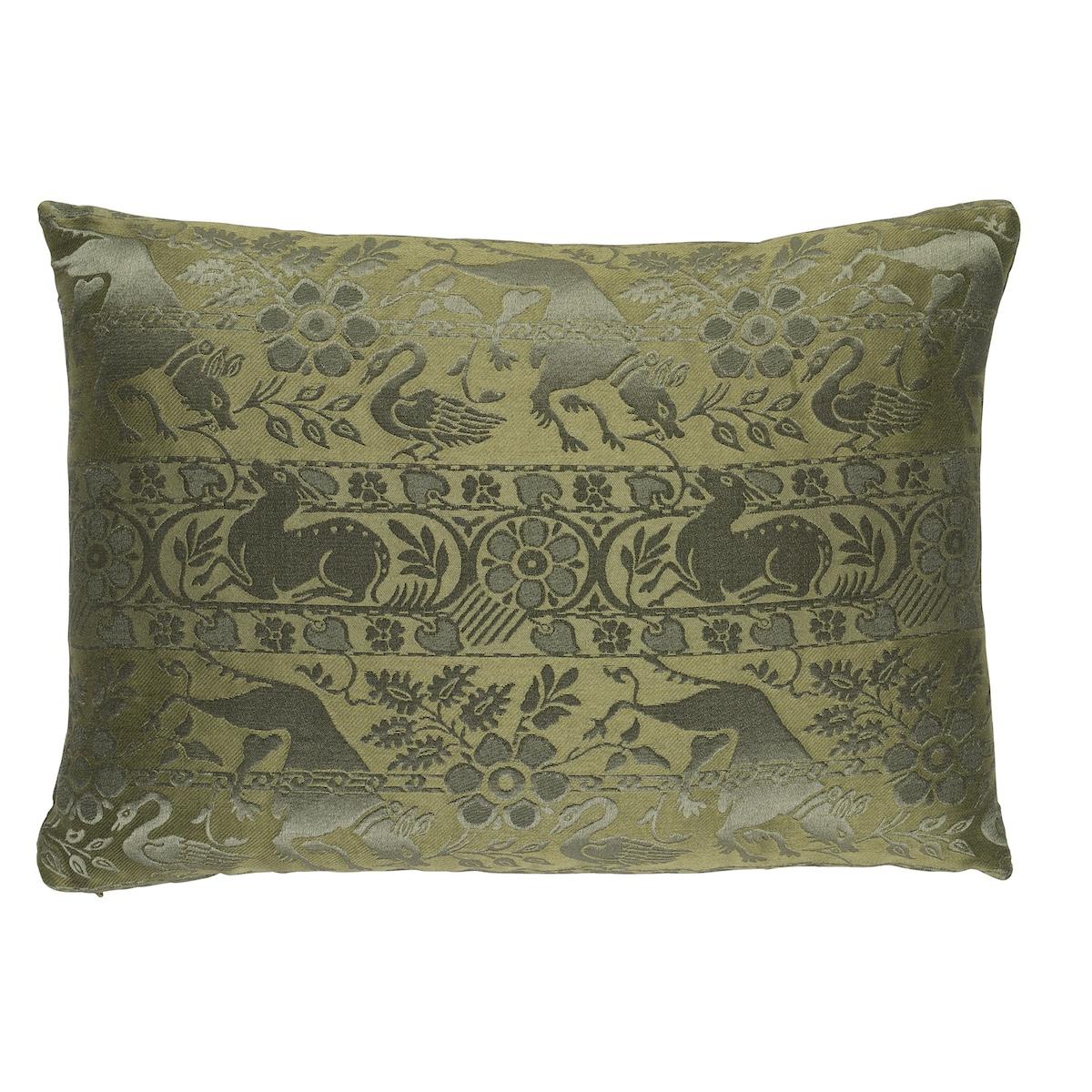 Schumacher Moss 16" x 12" Animali Pillow