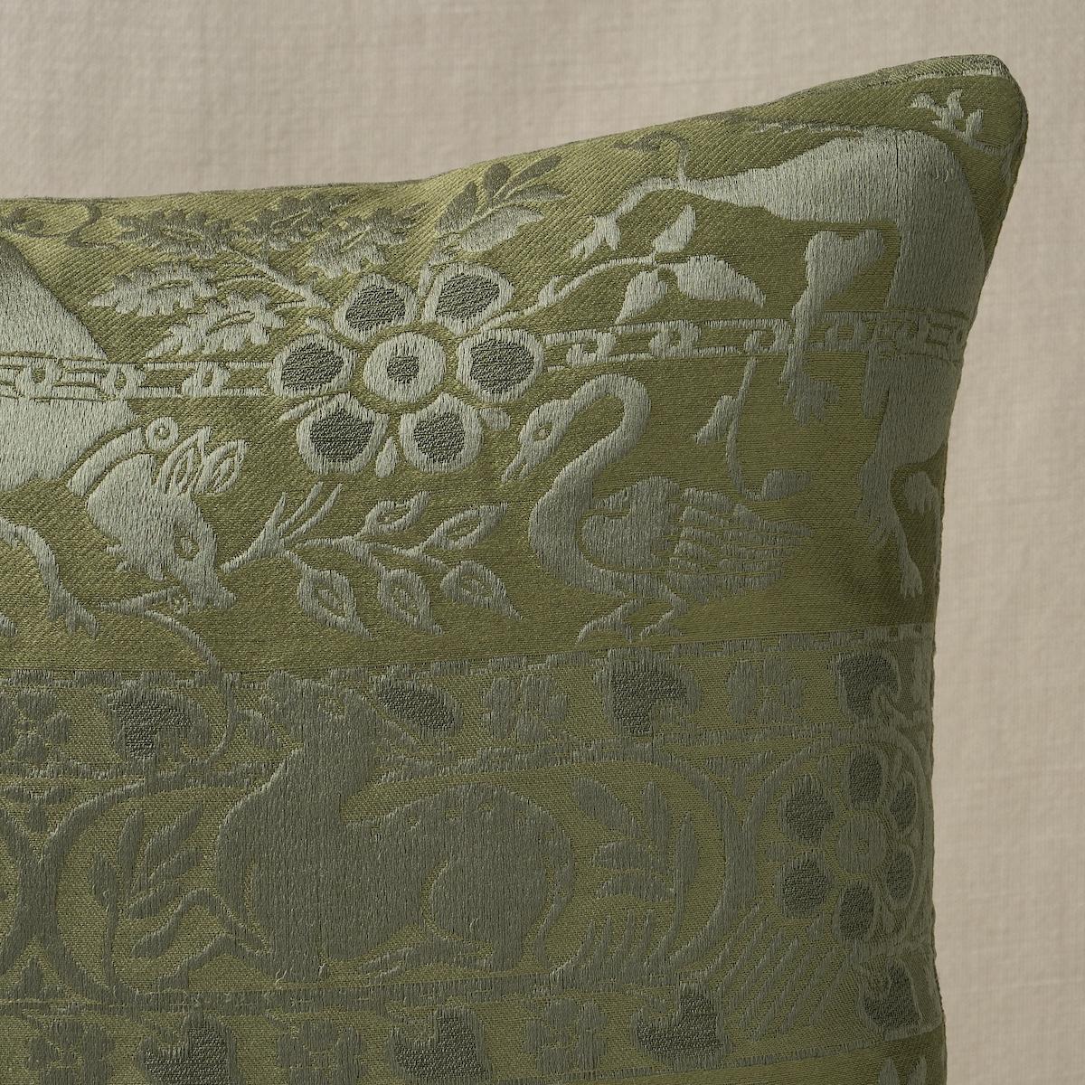 Schumacher Moss 16" x 12" Animali Pillow