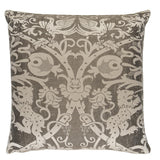 Schumacher Smoke 22" x 22" Dougal Damask Pillow