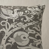 Schumacher Smoke 22" x 22" Dougal Damask Pillow