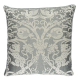 Schumacher Mist 22" x 22" Dougal Damask Pillow