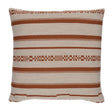 Schumacher Burnt Orange 22" x 22" Skyline Stripes Pillow