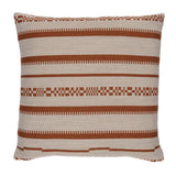 Schumacher Burnt Orange 22" x 22" Skyline Stripes Pillow