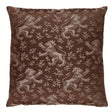Schumacher Brown 22" x 22" Ewan'S Beasts Pillow