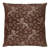 Schumacher Brown 22" x 22" Ewan'S Beasts Pillow