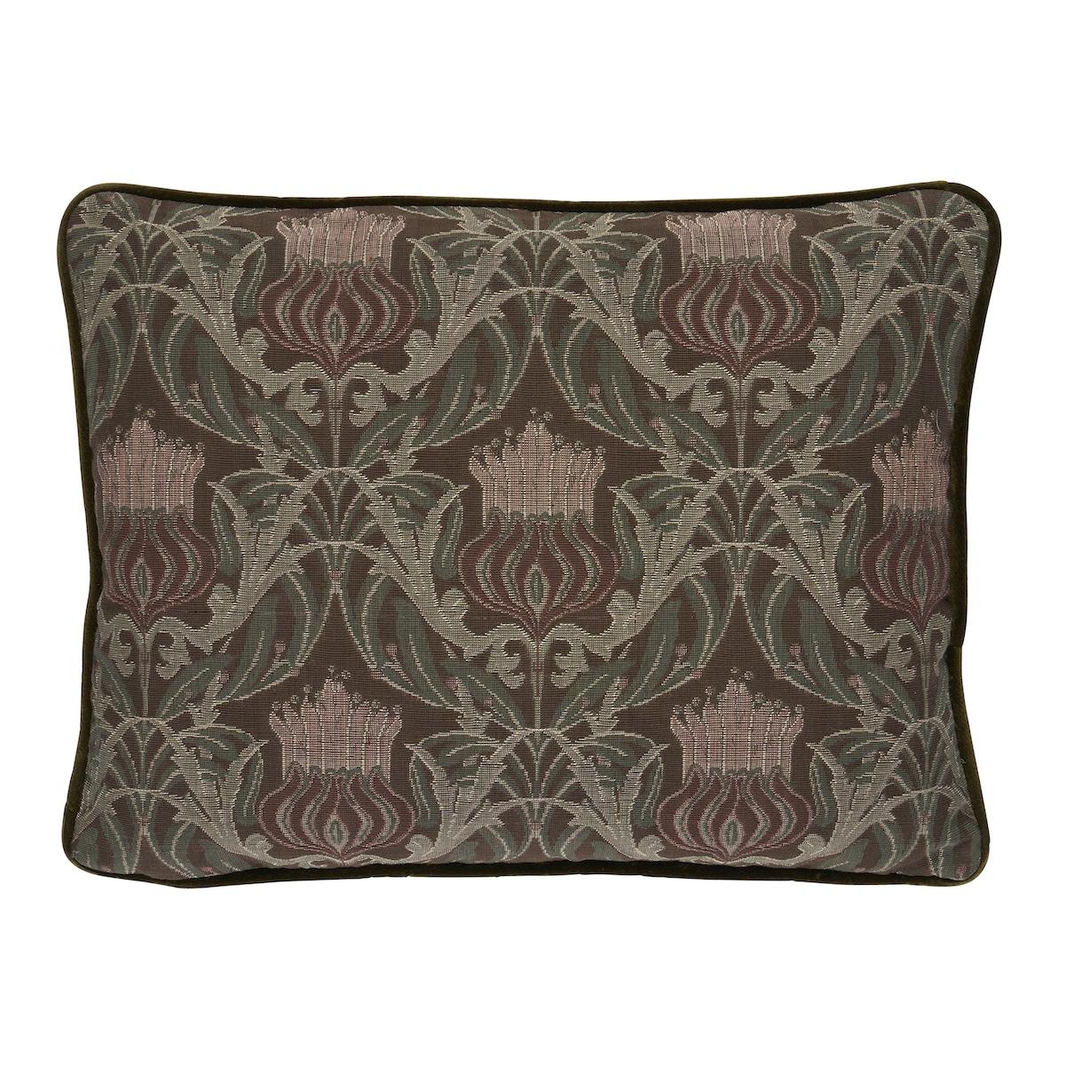 Schumacher Chocolate 16" x 12" Rowallan Trellis Pillow