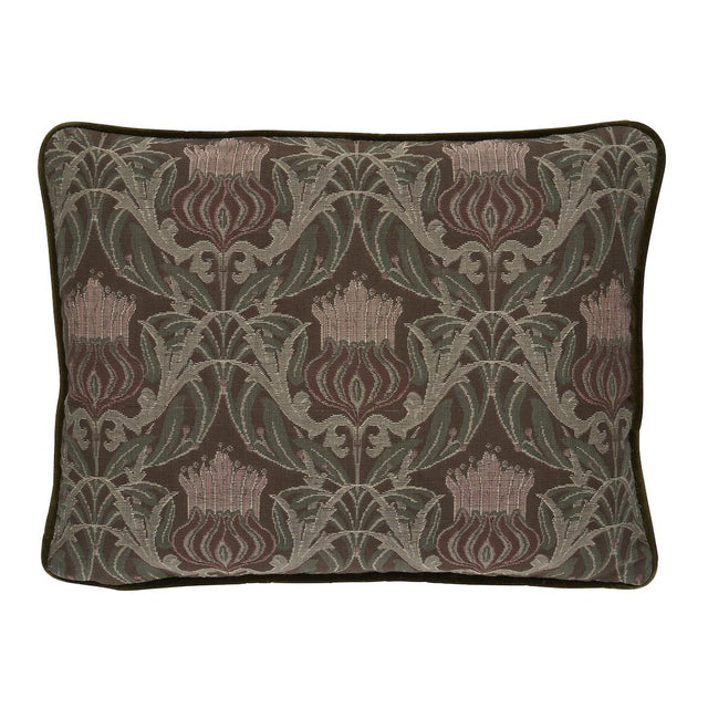 Schumacher Chocolate 16" x 12" Rowallan Trellis Pillow