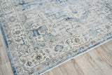 Exquisite Rugs Vintage Looms 5677 Blue/Beige Polyester powerloom 1.5' x 1' Area Rug
