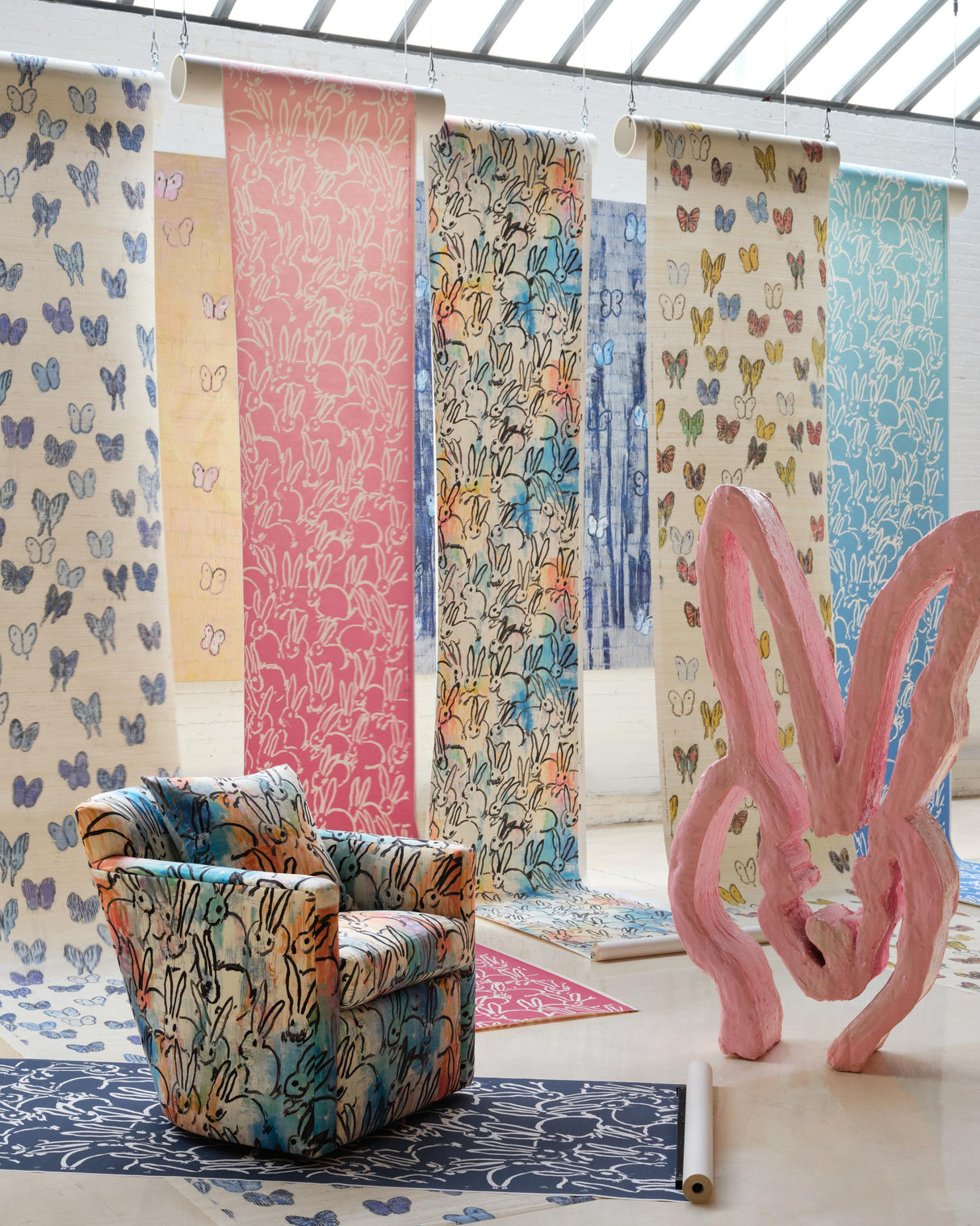 Lee Jofa FLUTTER SISAL THE BLUES Wallpaper