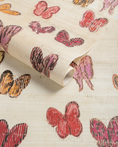 Lee Jofa FLUTTER SISAL SUNSET Wallpaper