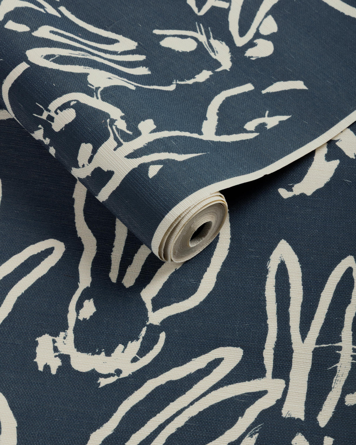 Lee Jofa HULA SISAL NAVY Wallpaper