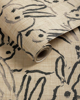 Lee Jofa HUTCH RAFFIA INK Wallpaper