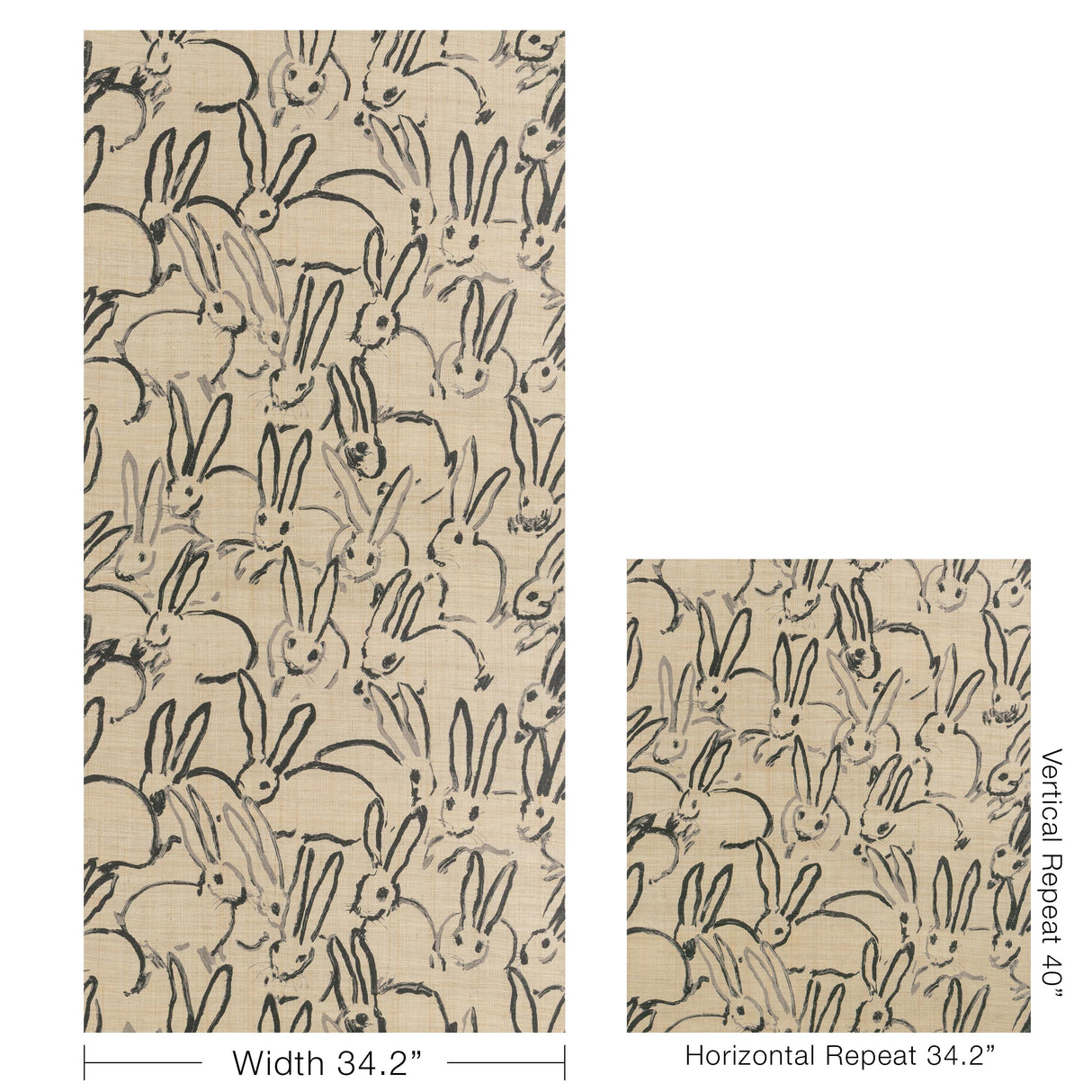 Lee Jofa HUTCH RAFFIA INK Wallpaper