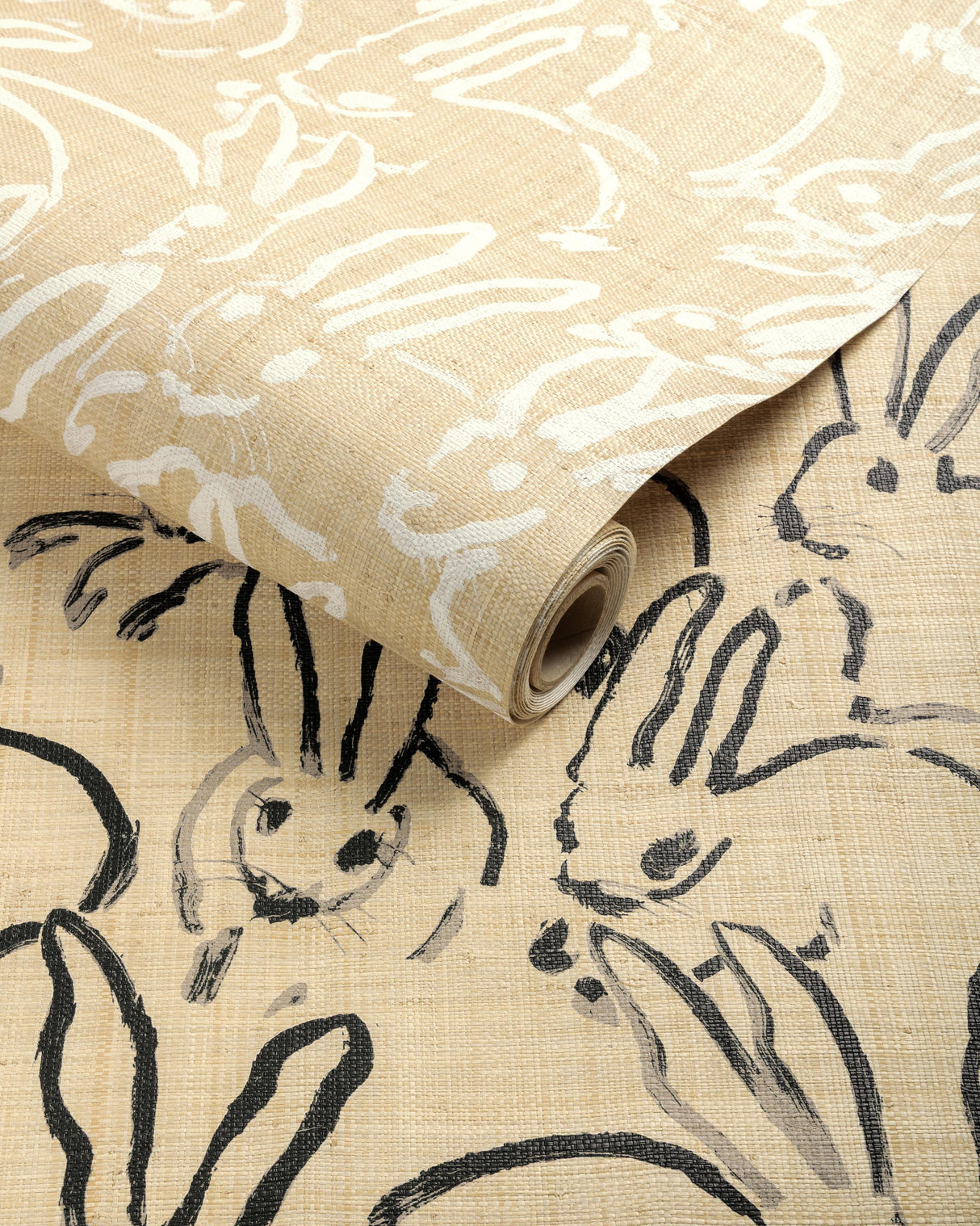 Lee Jofa HUTCH RAFFIA INK Wallpaper