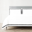 Ann Gish White/Black Queen Ready-to-Bed 2.0 Cotton & Trim Duvet