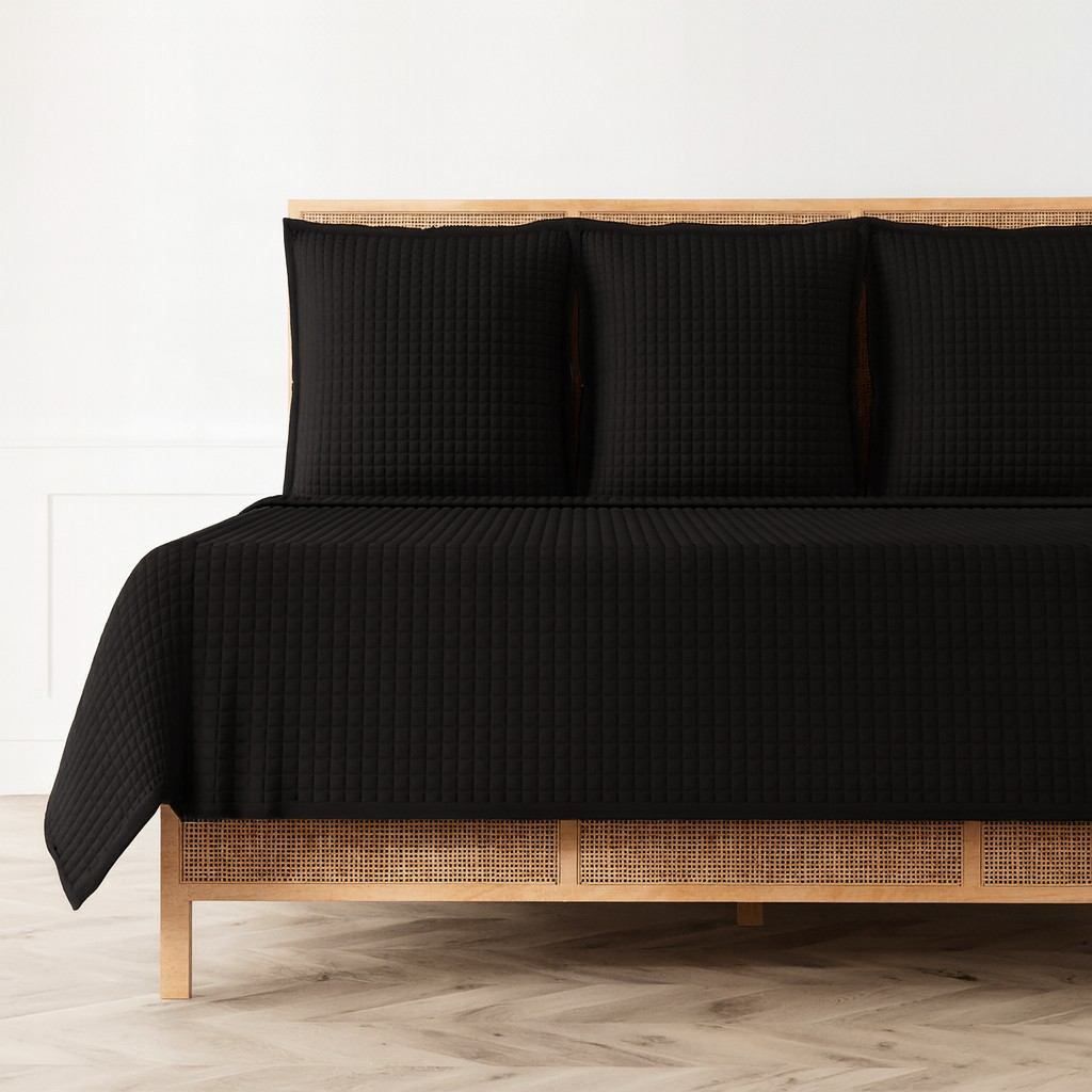 Ann Gish Black King Ready-to-Bed 2.0 Quilted Coverlet