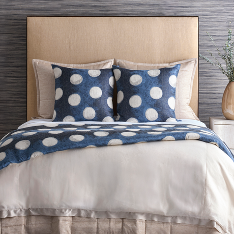 Ann Gish Blue Silver 24x24 Eclipse Pillow