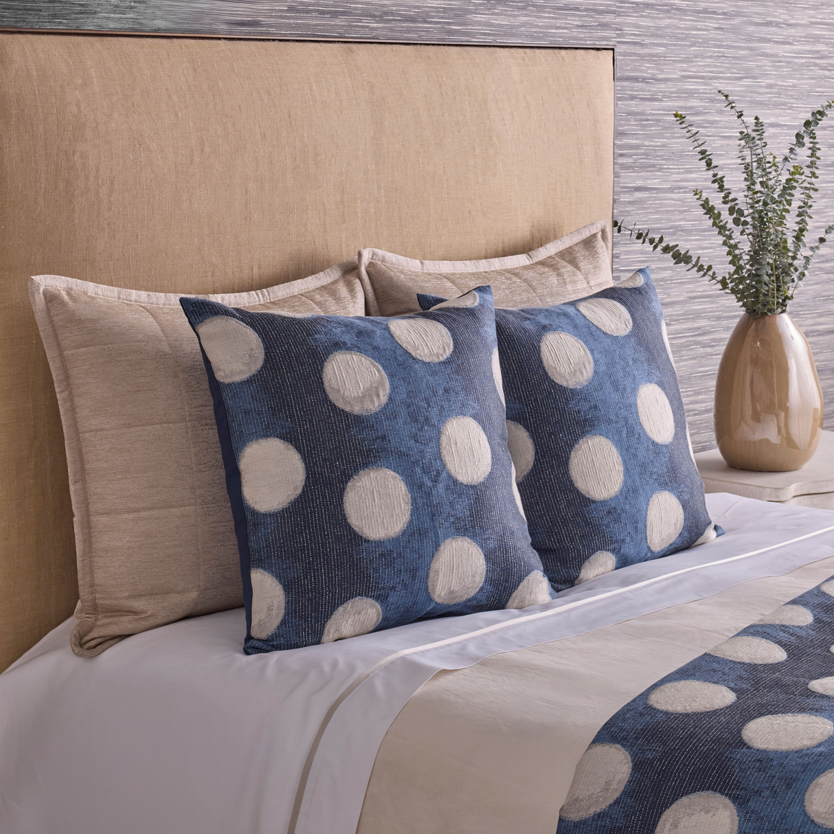 Ann Gish Blue Silver 24x24 Eclipse Pillow