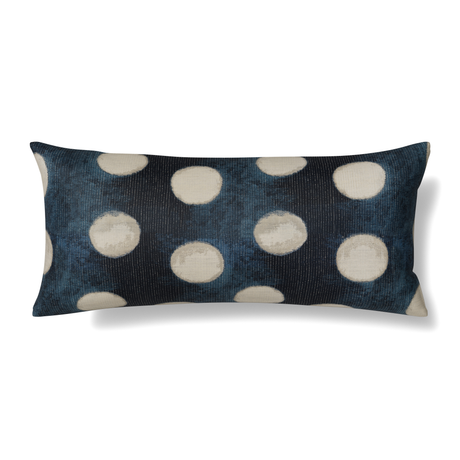 Ann Gish Blue Silver 36x16 Eclipse Pillow