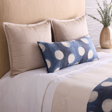 Ann Gish Blue Silver 36x16 Eclipse Pillow