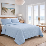 Ann Gish Powder King Cotton Canvas Coverlet Set