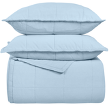 Ann Gish Powder Queen Cotton Canvas Coverlet Set