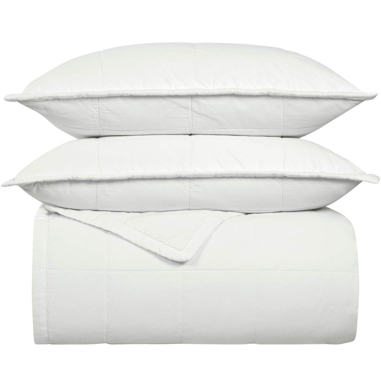 Ann Gish Bone Twin Cotton Canvas Coverlet Set