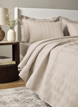 Ann Gish Pumice Twin Scallop Coverlet Set