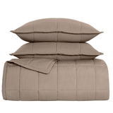 Ann Gish Cafe au Lait King Slub Tencel Coverlet Set