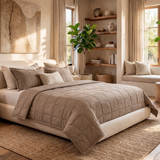 Ann Gish Cafe au Lait King Slub Tencel Coverlet Set
