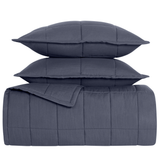 Ann Gish Marine Queen Slub Tencel Coverlet Set