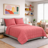 Ann Gish Persimmon Twin Slub Tencel Coverlet Set